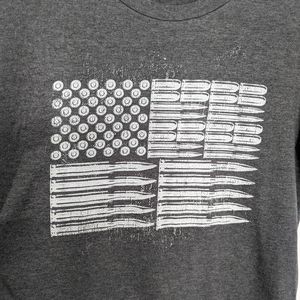 Mens M Flag Tshirt Nammo Bullet Design